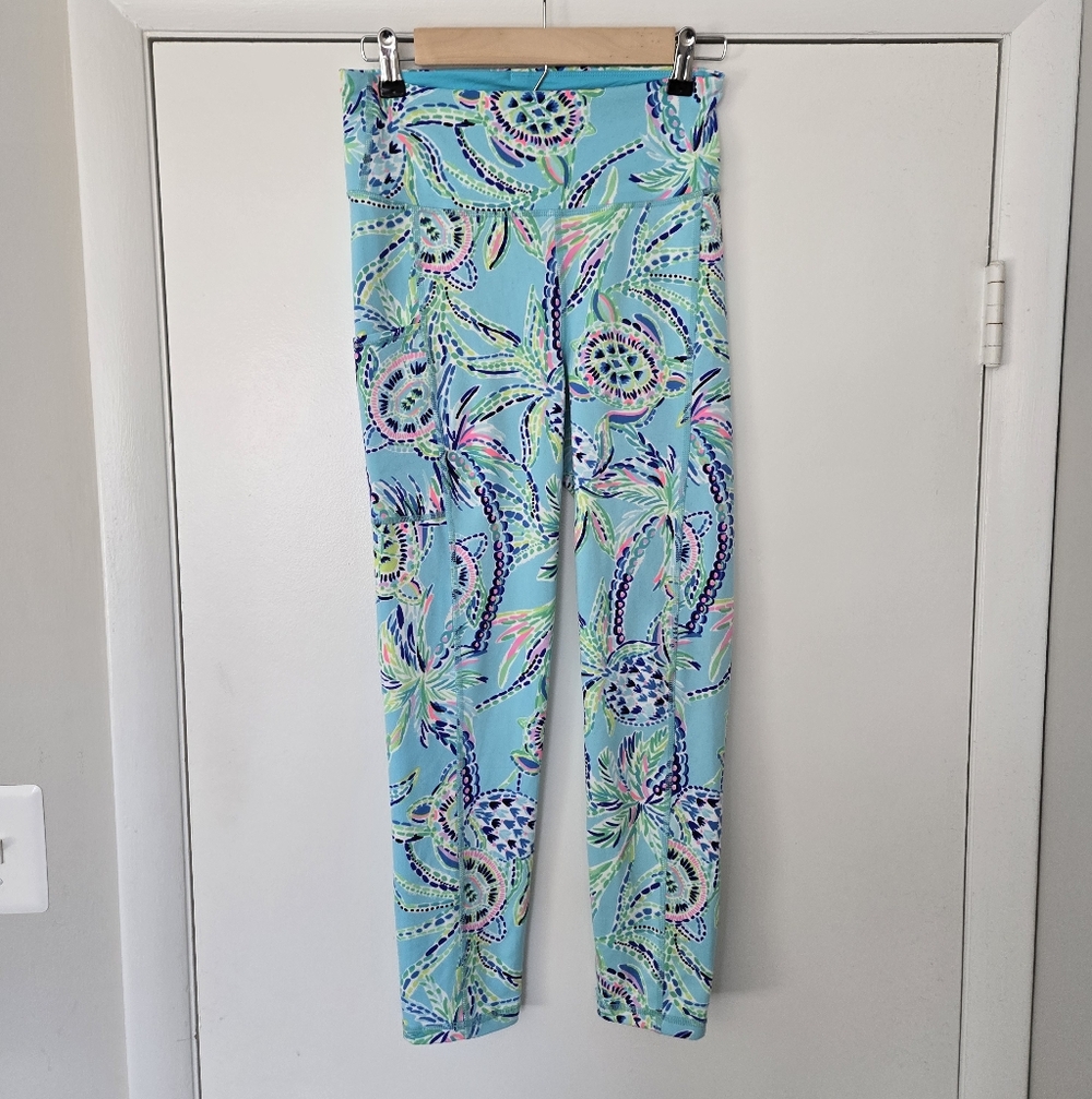 Lilly Pulitzer Luxletic Full Length Turtle Print Leggings Size Small